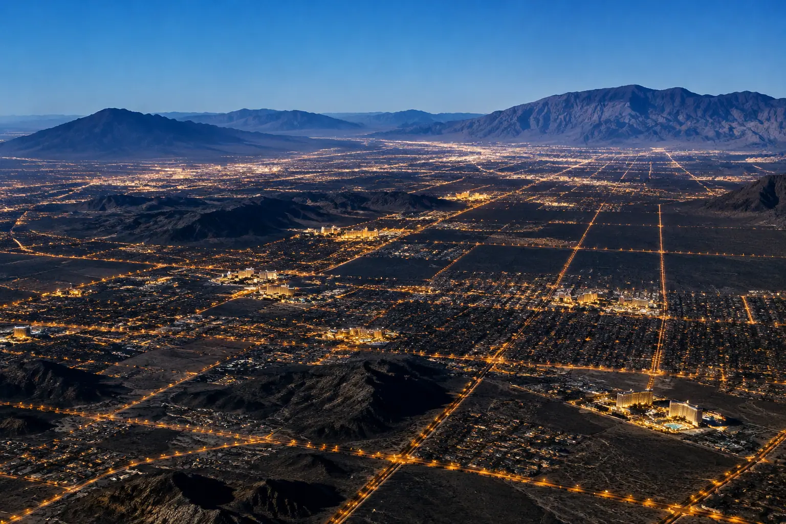 Scottsdale at night from above