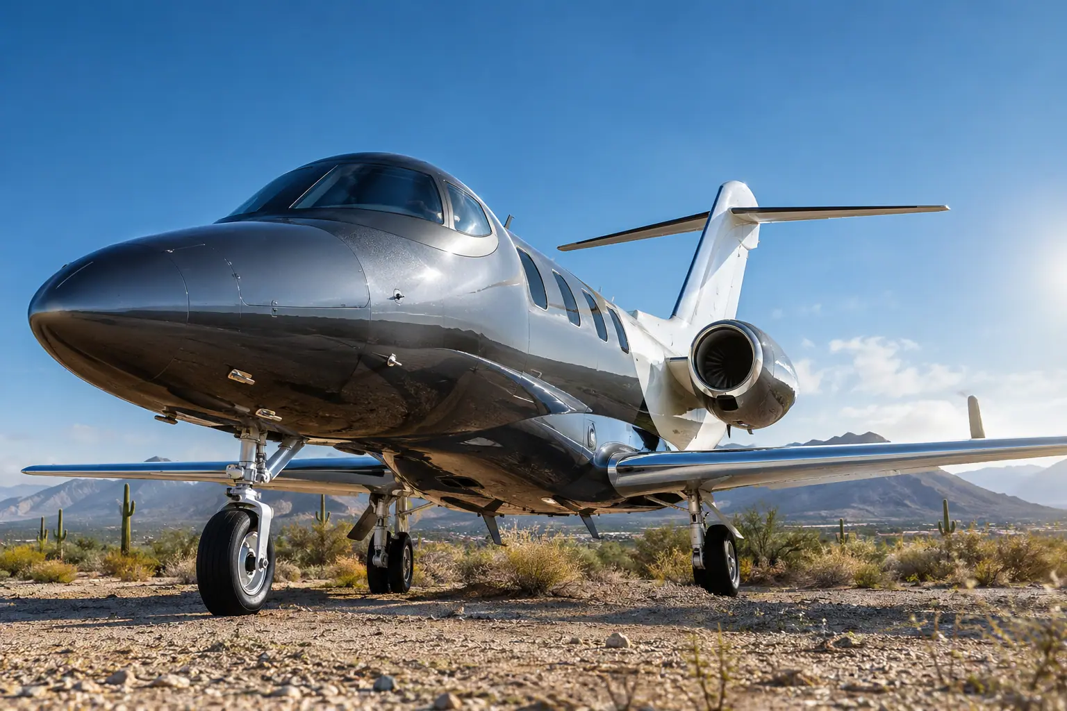 Light jet on the ramp