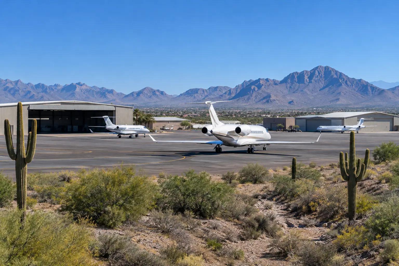 Private jets at Falcon Field