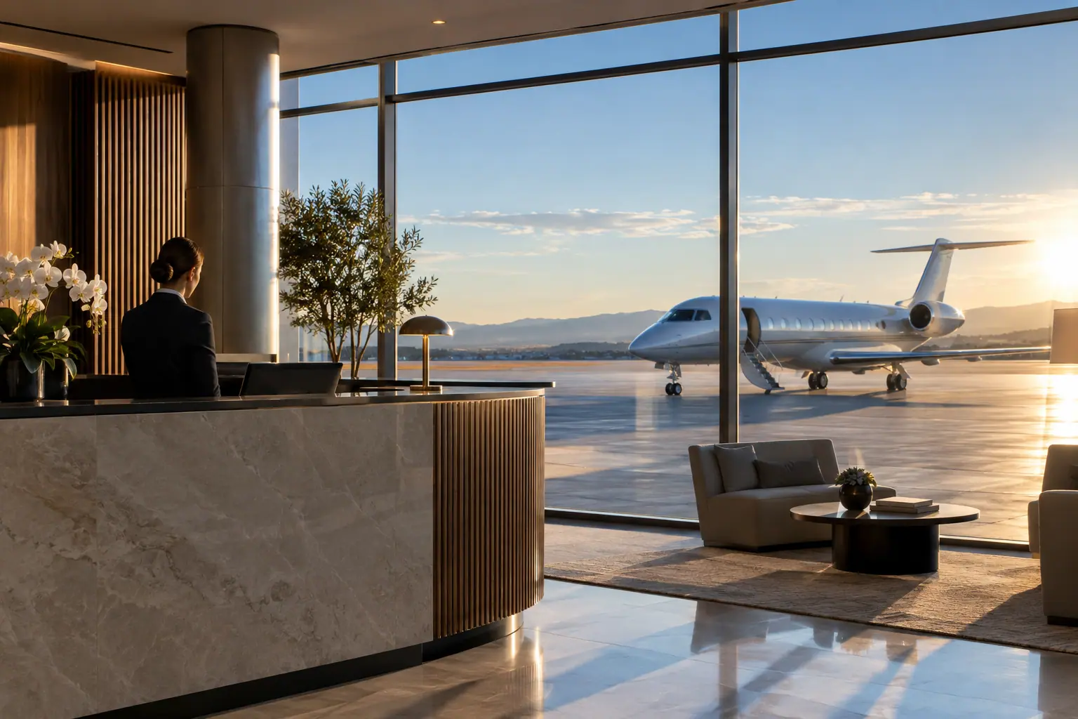Private terminal front desk